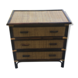 Commode en rotin 2 couleurs