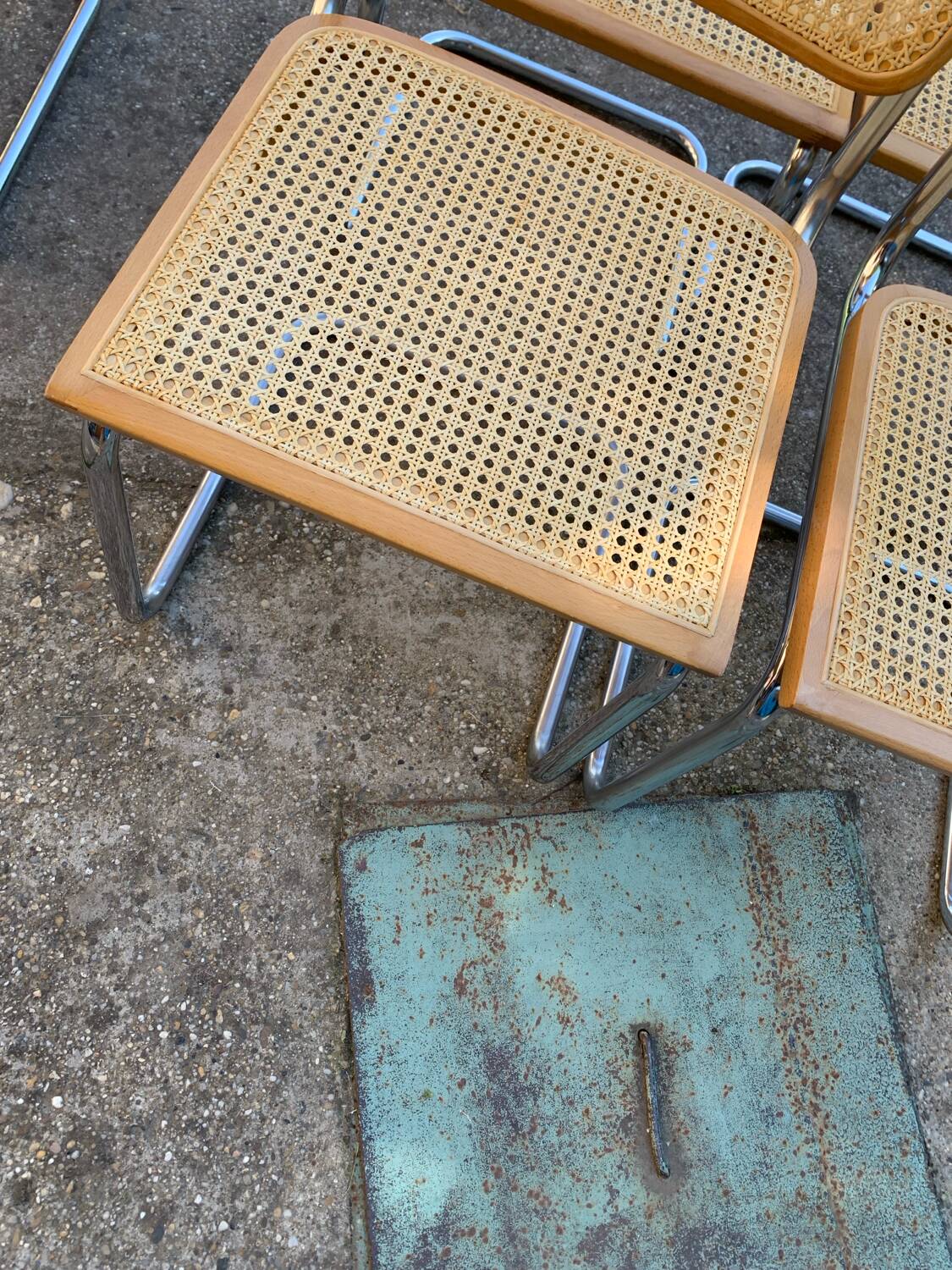 4 chaises italiennes du milieu du siècle Marcel Breuer B32 Cesca, années 70