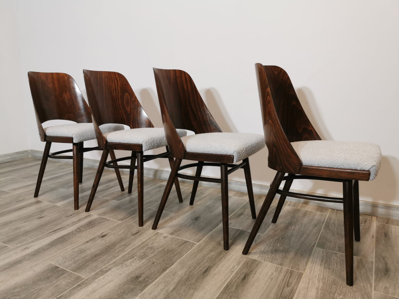 Dining Chairs by Radomir Hoffman for Ton, 1950s, Set of 4