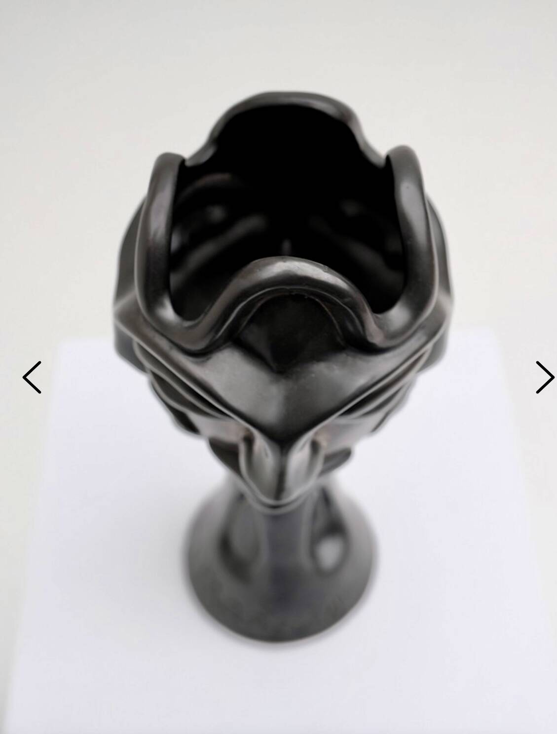 Vase sculpture with four faces by Jean Marais Vallauris