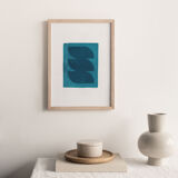 Painting on paper illustration M458 signed Eawy