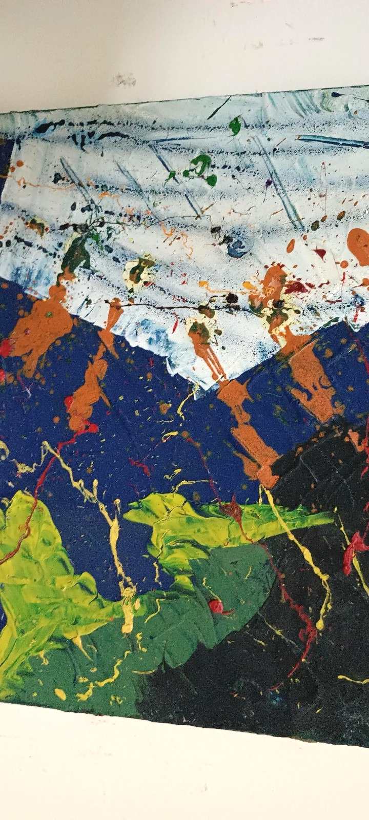 Abstract painting - oil on canvas - Simone Ciani - 1990s - materialist