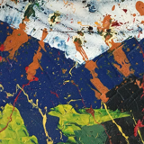 Abstract painting - oil on canvas - Simone Ciani - 1990s - materialist