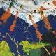 Abstract painting - oil on canvas - Simone Ciani - 1990s - materialist