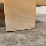 Pink marble coffee table by Willy Ballez, 1970s