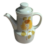 Pitcher Teapot Coffee maker earthenware St Amand Loire 1713 Hand-painted