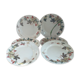 Flat porcelain plates from Lunéville KG ivy model