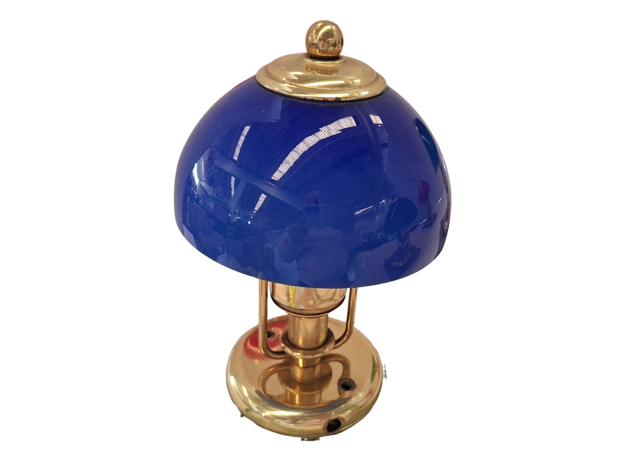 Set di 5 Lampade Vintage stile Nautico – Ottone e Vetro Colorato – 23cm