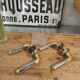 Rare vintage golden and silver metal handle