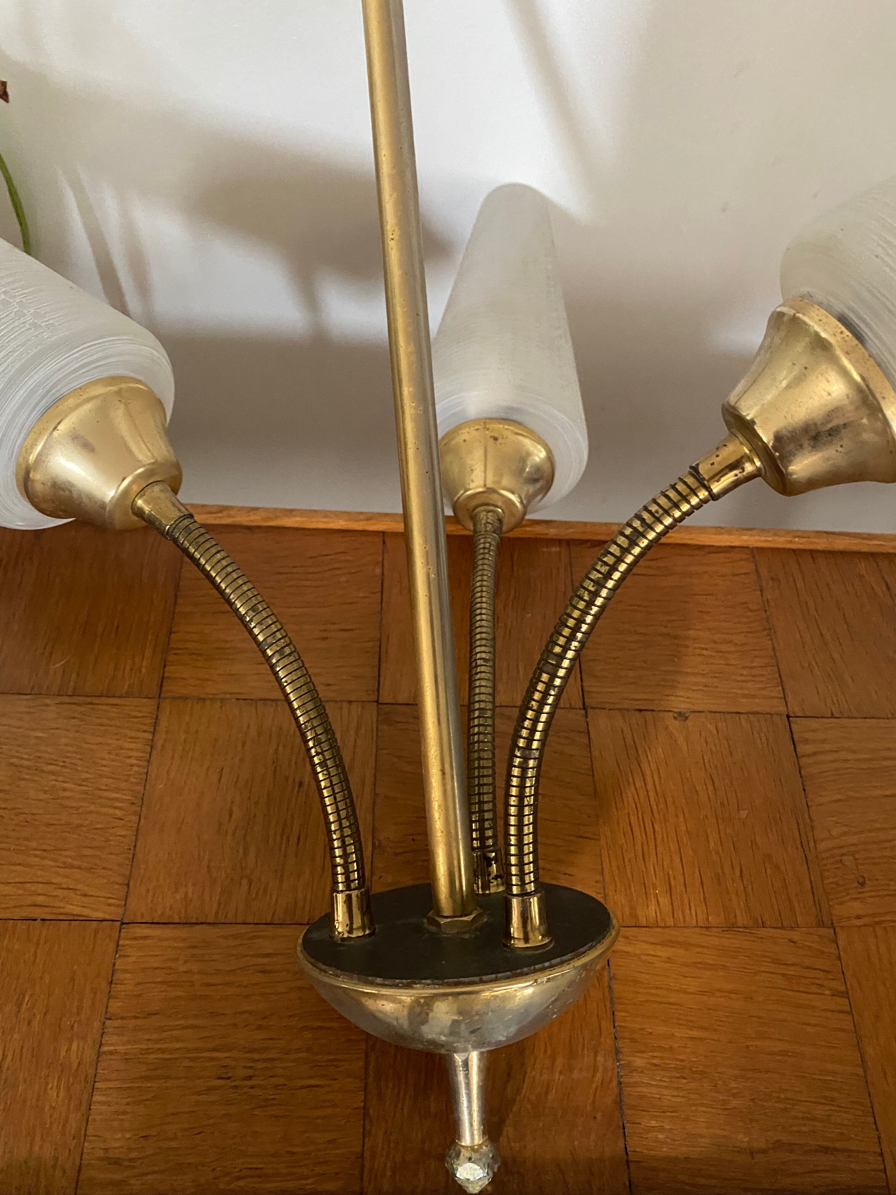 Brass chandelier 1950/60