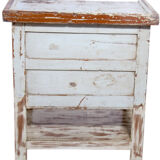 Old Burmese teak bedside furniture