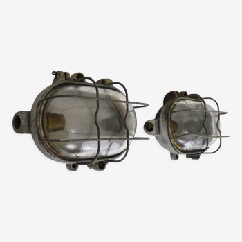 Pair of industrial sconces year 50/60