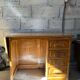 Vintage oak children's desk with extension