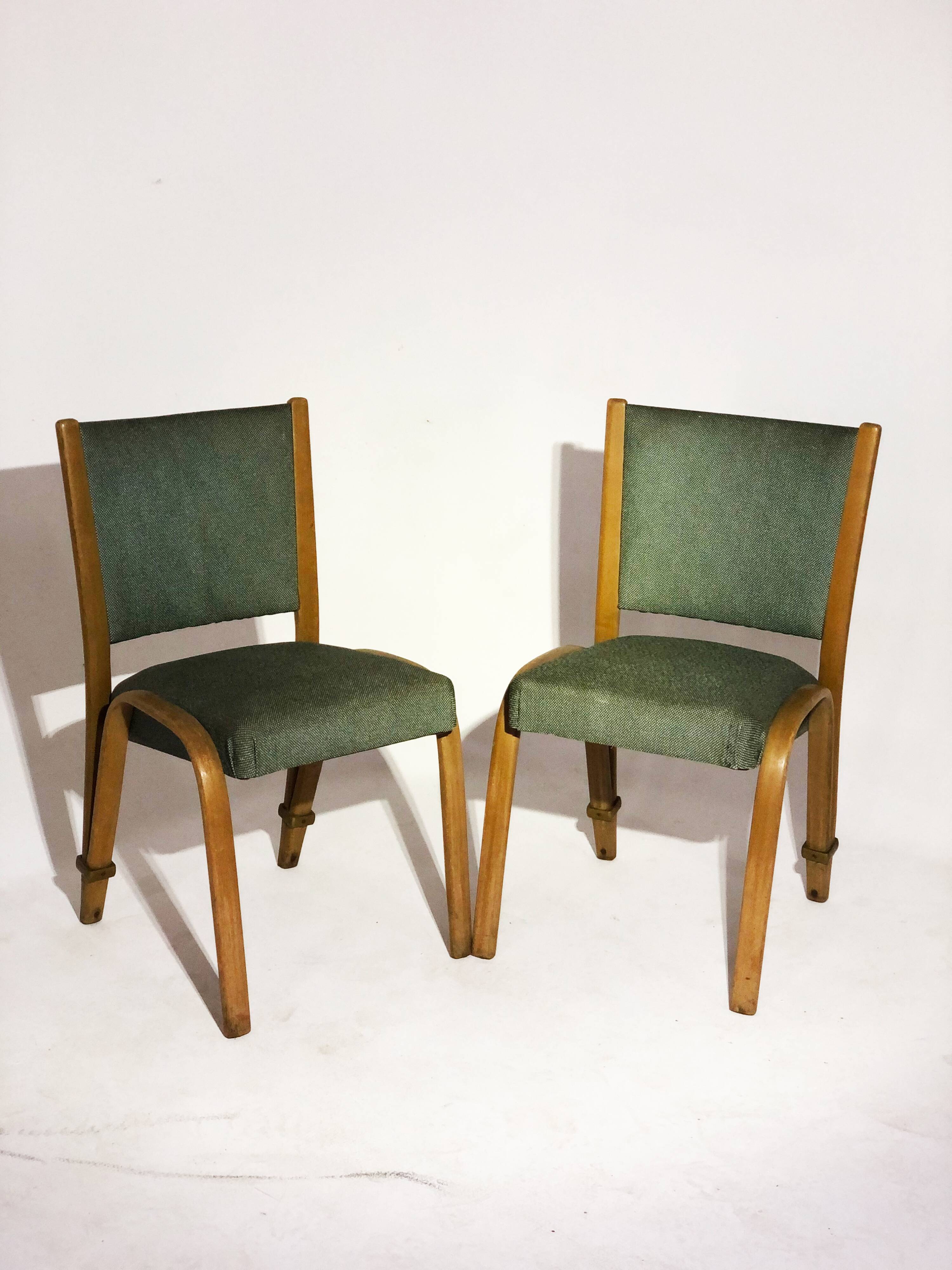Paire de chaises vintage Bow-wood