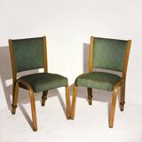 Pair of vintage Bow-wood chairs