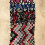 Tapis Berbère Boucherouite coloré - 64 x 196 cm