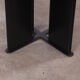 Round table leather black Tito Agnoli for Mateo Grassi