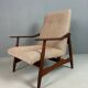 Danish teak armchair newly upholstered, 1960s