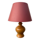 Turned wood lamp