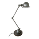 Jieldé lamp with 2 articulated metal arms, industrial style.