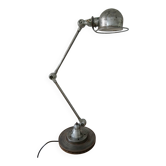 Jieldé lamp with 2 articulated metal arms, industrial style.