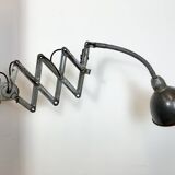 Grey Industrial Scissor Wall Lamp from Elektroinstala, 1960s