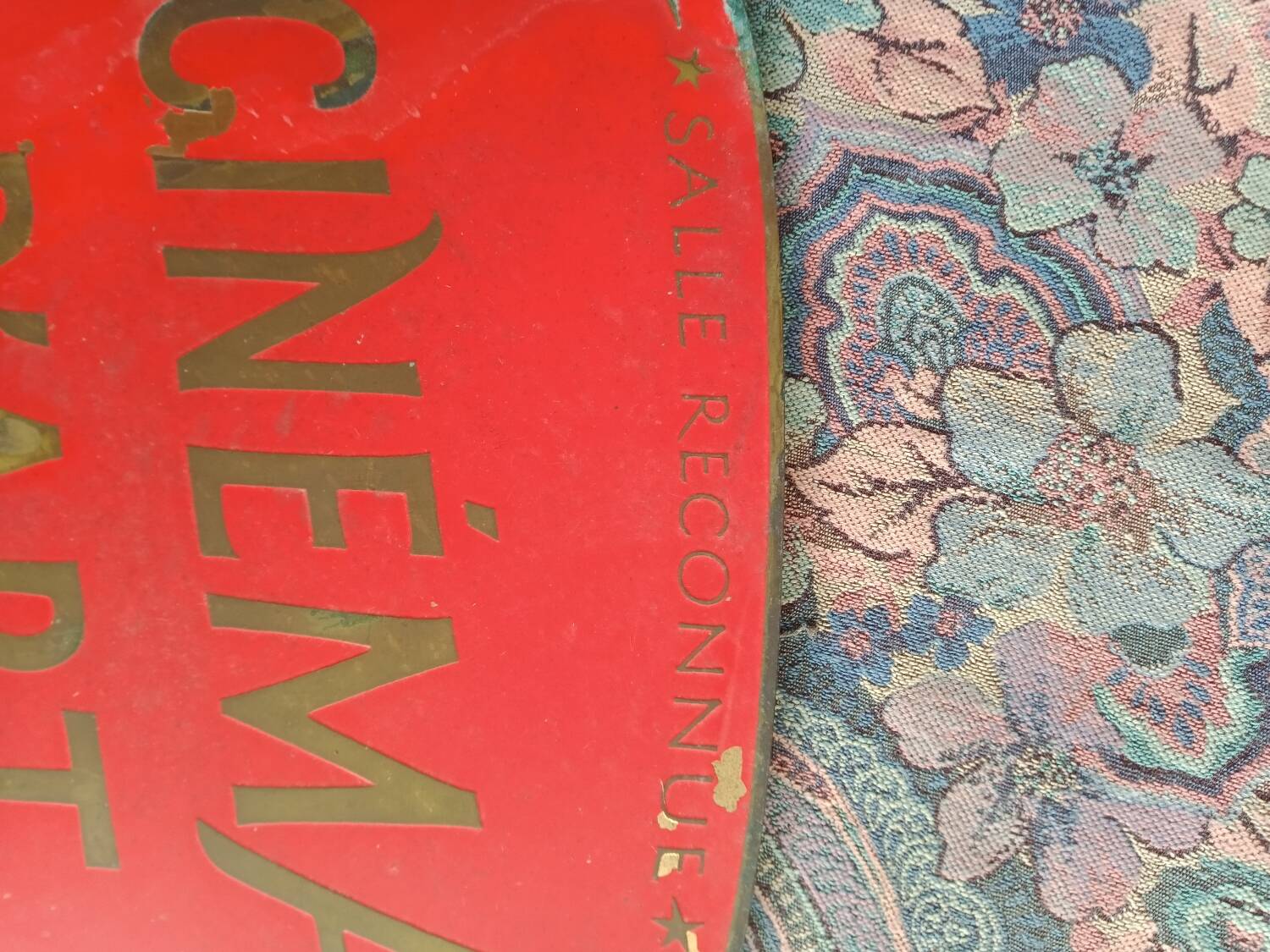 Brass art cinema plaque