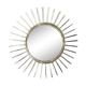 ancien Miroir Soleil Oeil De Sorcière laiton bruni