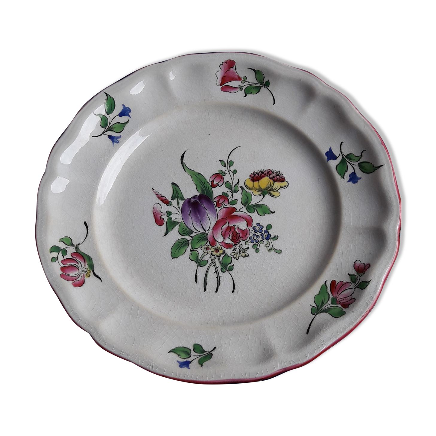 Lunéville half porcelain plate diam 22.5 cm