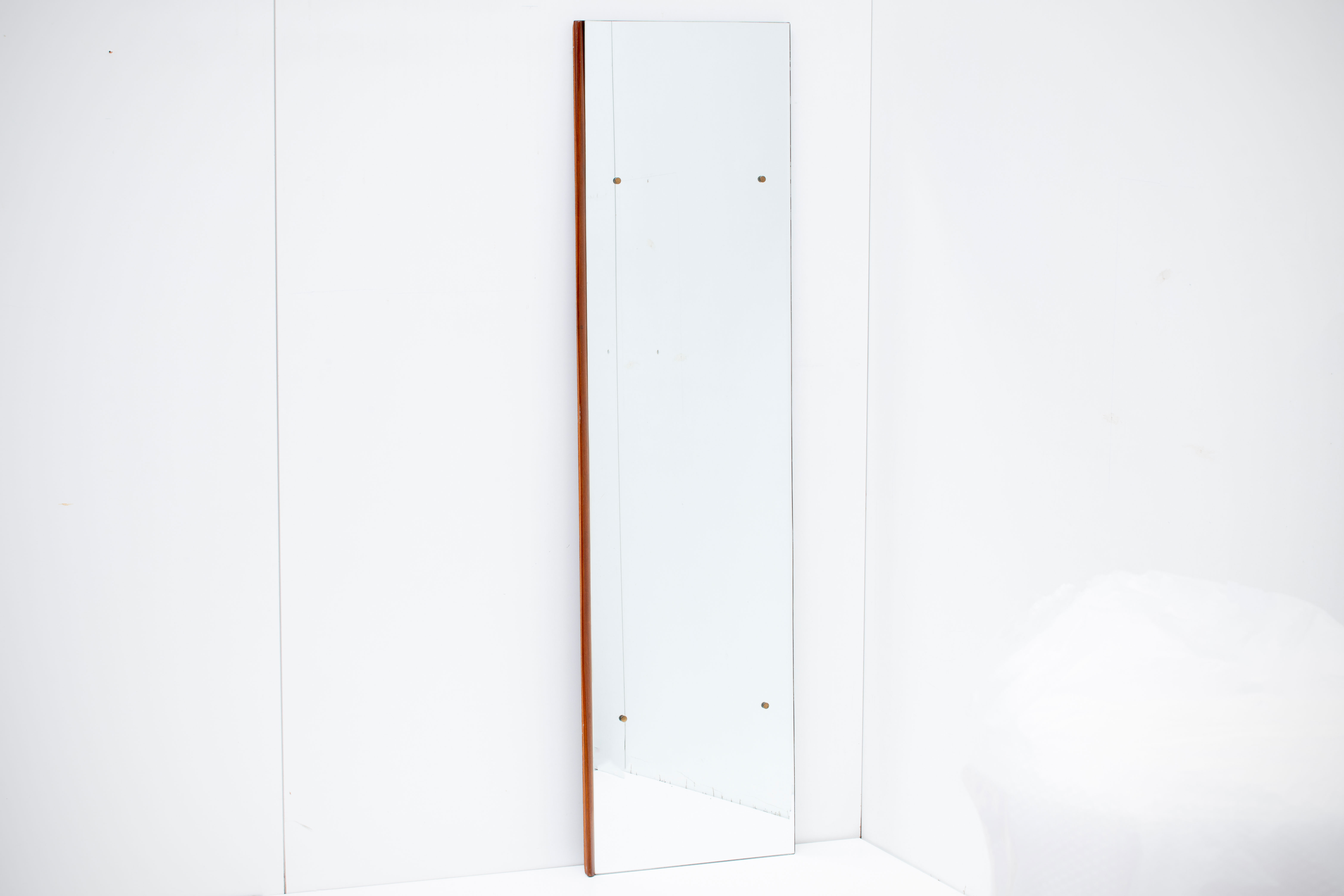 Scandinavian vintage rectangular teak mirror, 1960