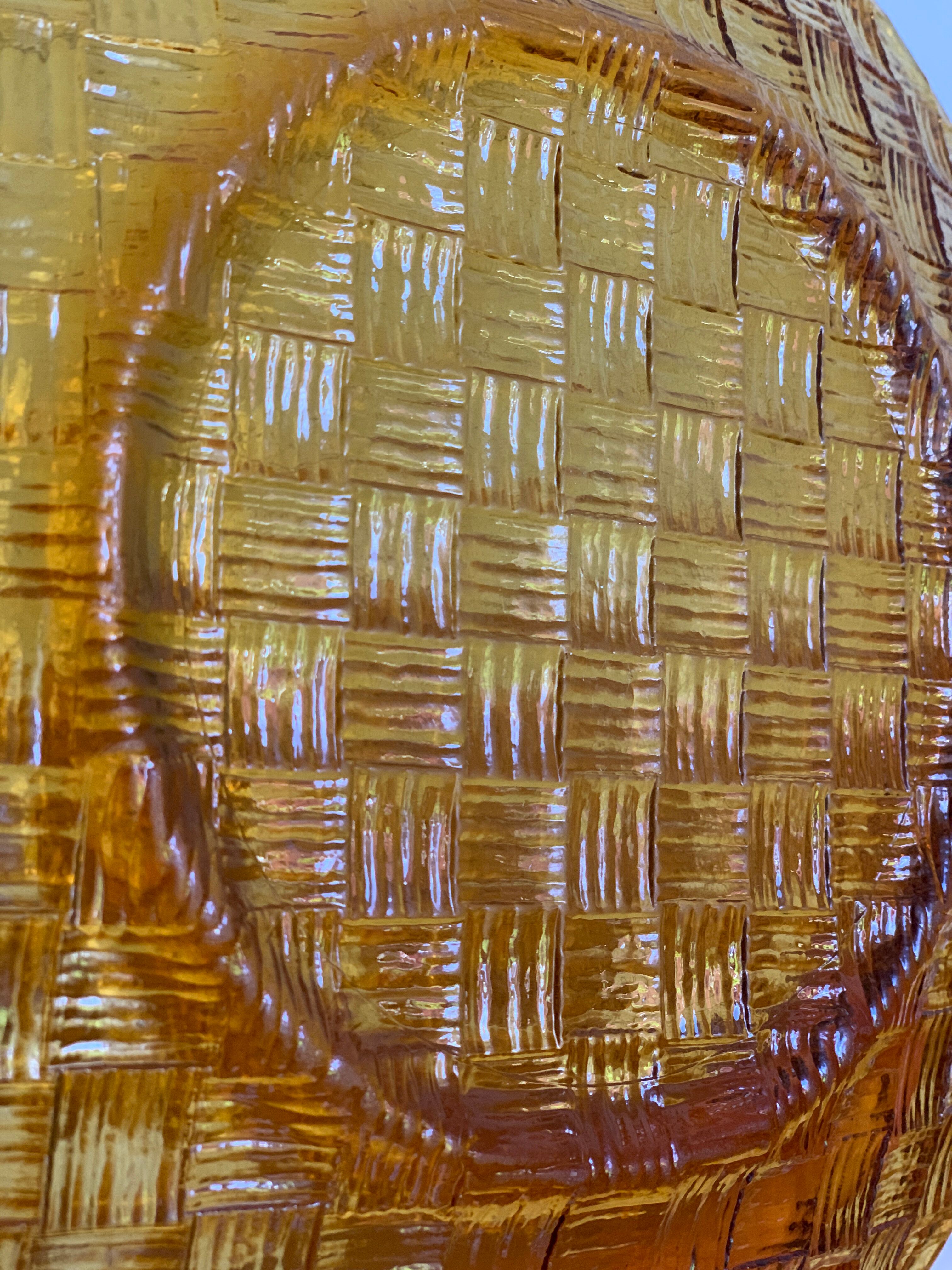 Vintage smoked glass plates