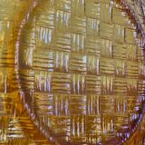 Vintage smoked glass plates