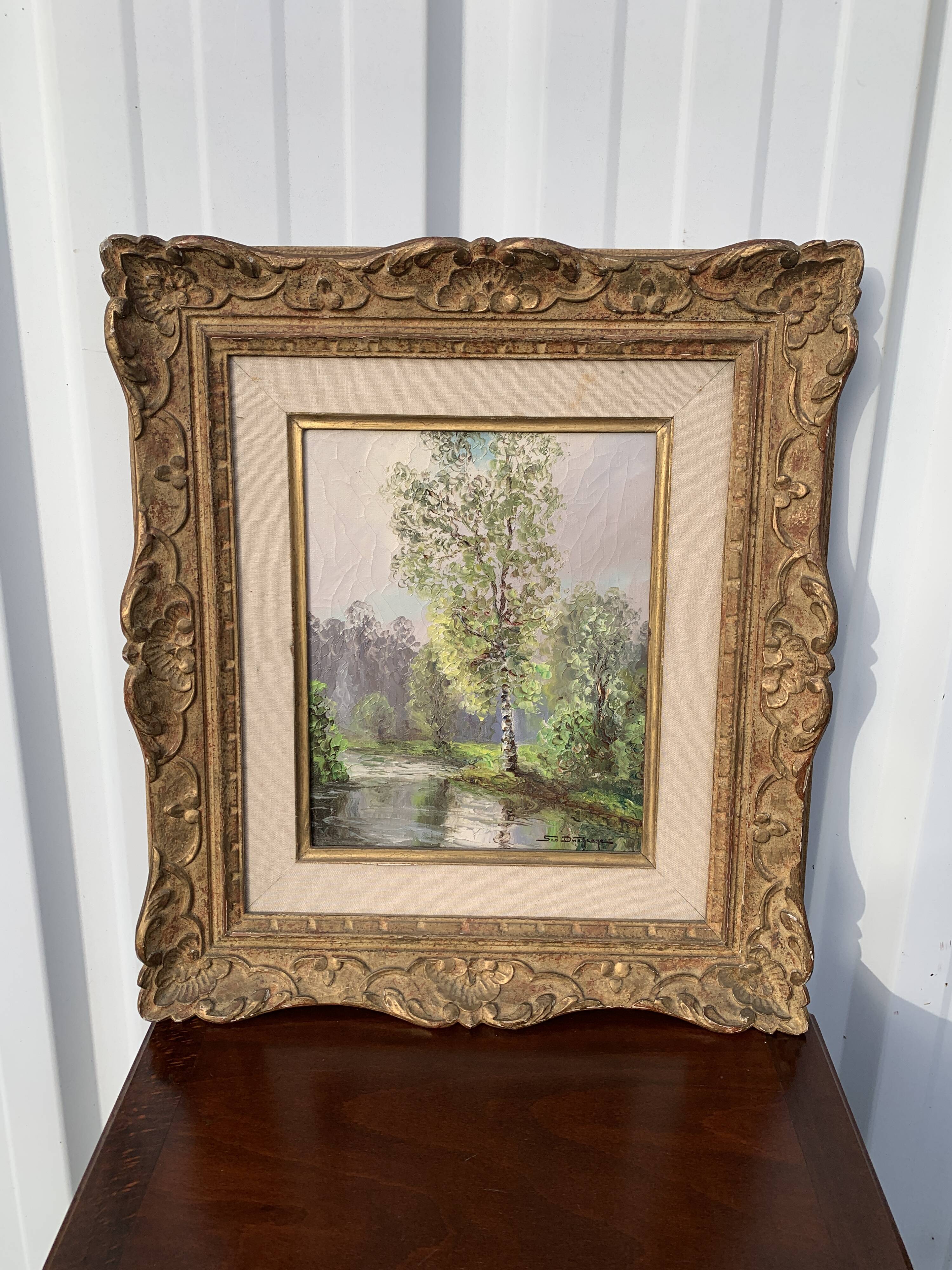Painting Landscape of trees and stream " by Geo Duchesne