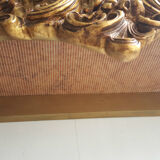 Claude Dalle large console wood dore platter signed marble Romeo