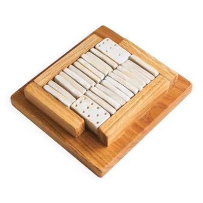Jeu dominos - Grès + plateau en chêne