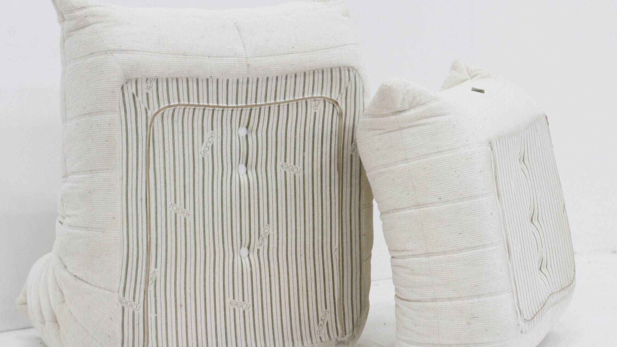 Vintage Togo chair with ottoman 1980s by Michel Ducaroy for Ligne Roset