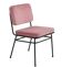Metal and pink fabric armchair