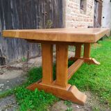 Solid oak monastery table