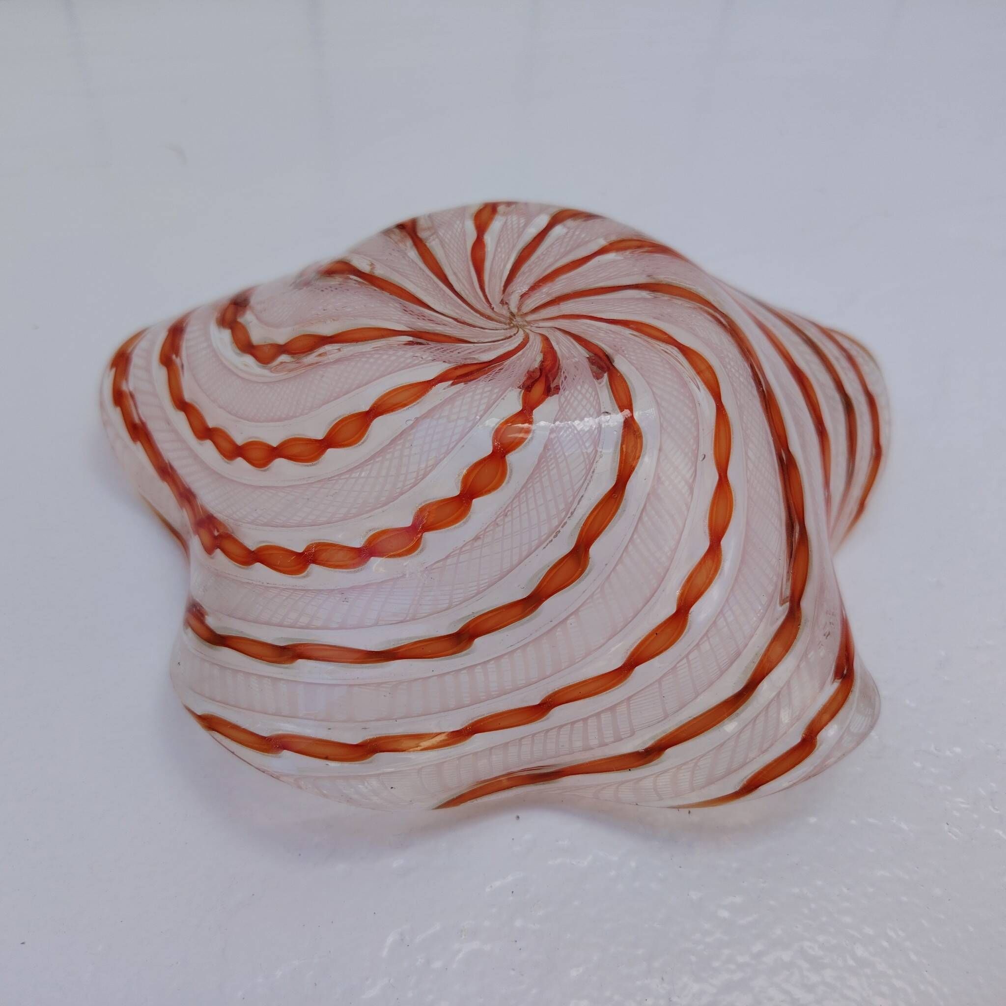 Vide poche vintage en verre soufflé de Murano