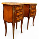 Louis XV bedside tables with floral marquetry