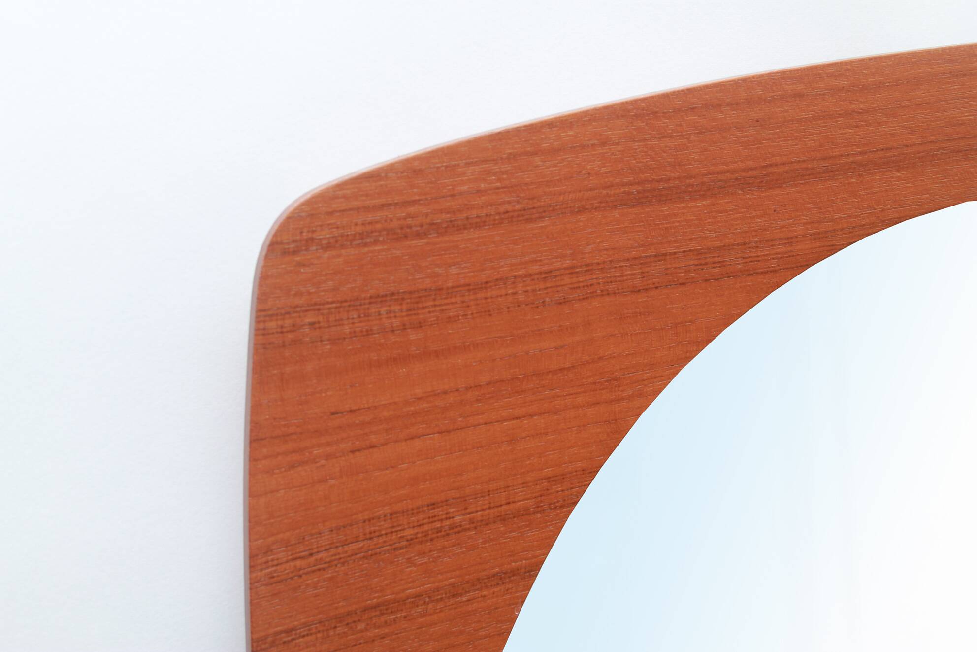 1960s wall mirror in teak