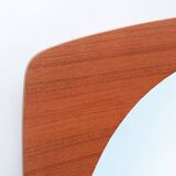 1960s wall mirror in teak
