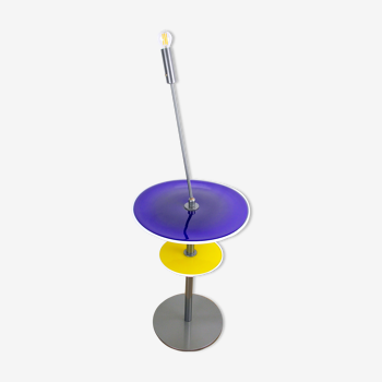 Daniela Puppa "Altair" Floor Murano Lamp With Table, Italia for Vistosi, 1982, Memphis Style