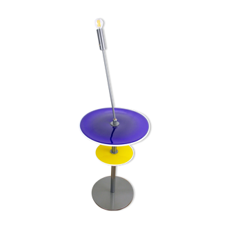 Daniela Puppa "Altair" Floor Murano Lamp With Table, Italia for Vistosi, 1982, Memphis Style