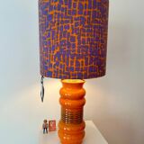 AK-Keramik: Lampe de table orange à partir d'un vase en céramique Mid Century