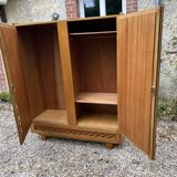 Armoire en  bois et rotin