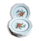 Lot 9 plates sarguemines starter dessert