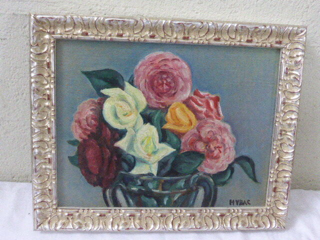 Table signed floral composition Hybac