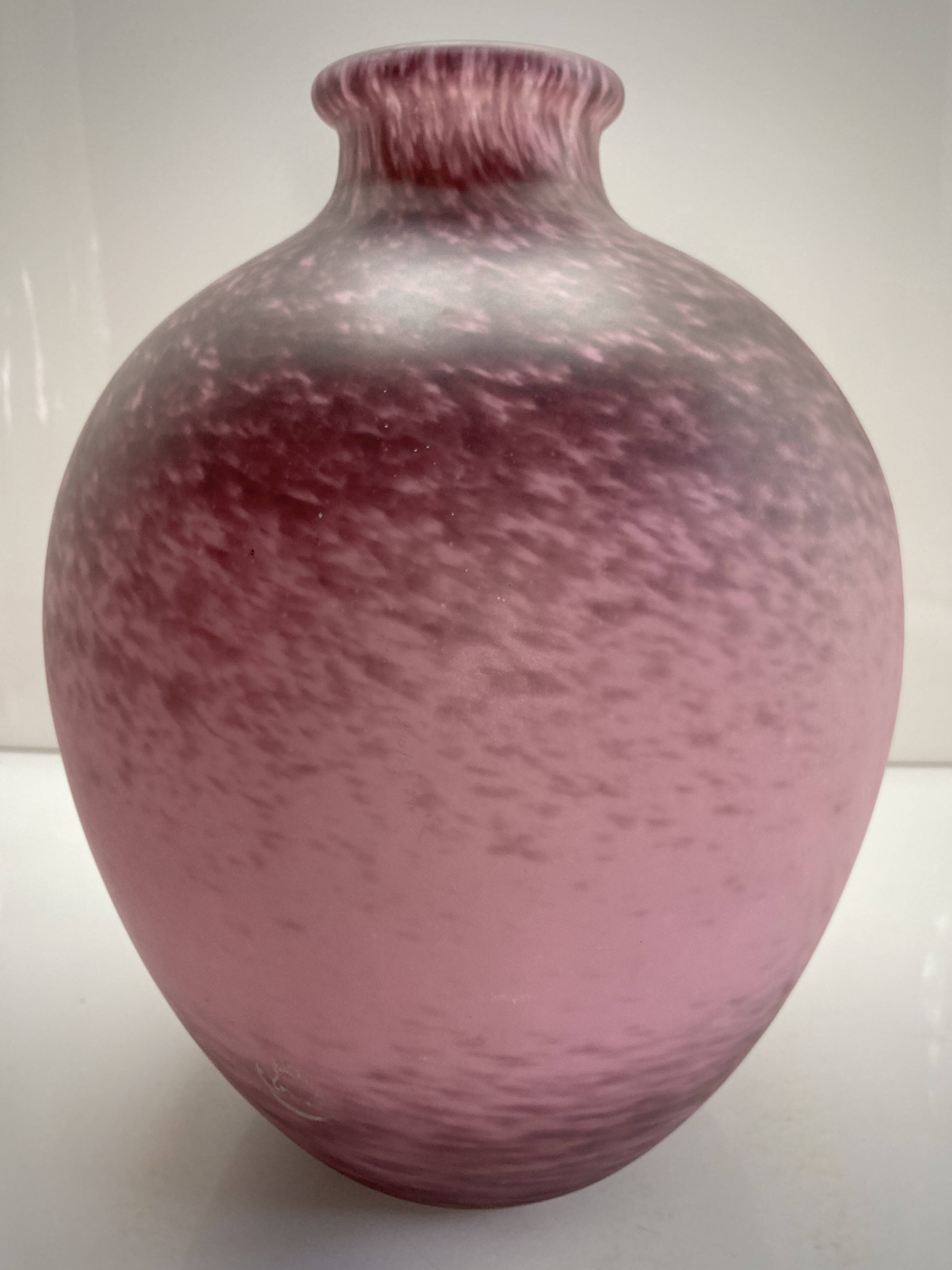 Marmoreal vase by André Delatte Nancy France