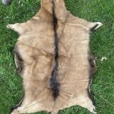 carpet in real goatskin. leather. approx. 102 x 72 cm